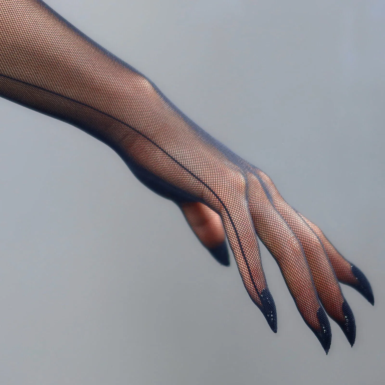 FISHNET GLOVES long back seam