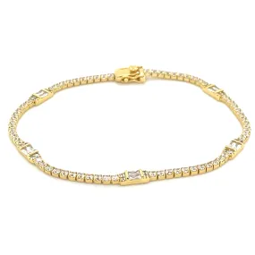 Forma Golden Cz Tennis Bracelet