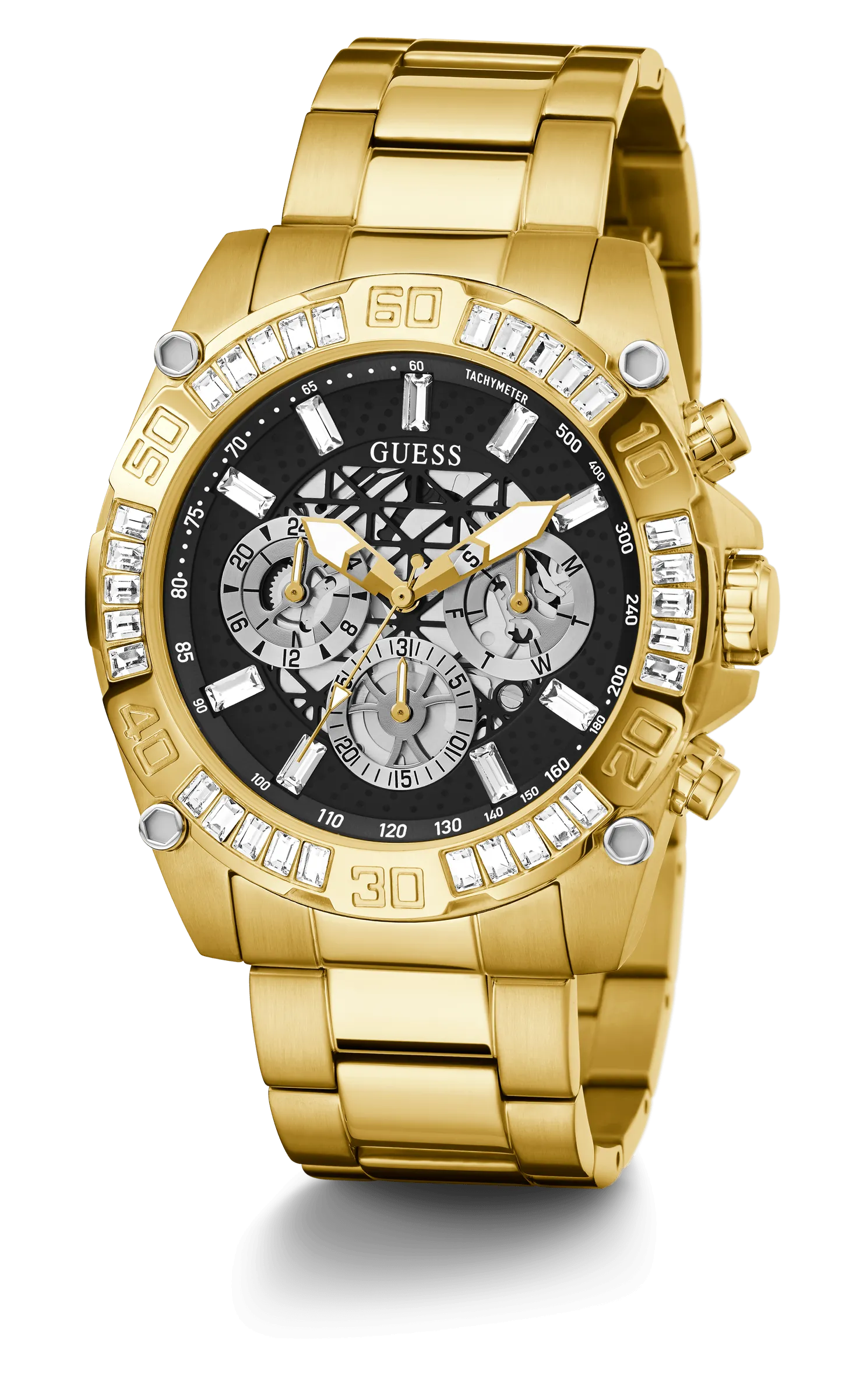Guess Trophy Black and Gold Men's Analogue Watch GW0390G2