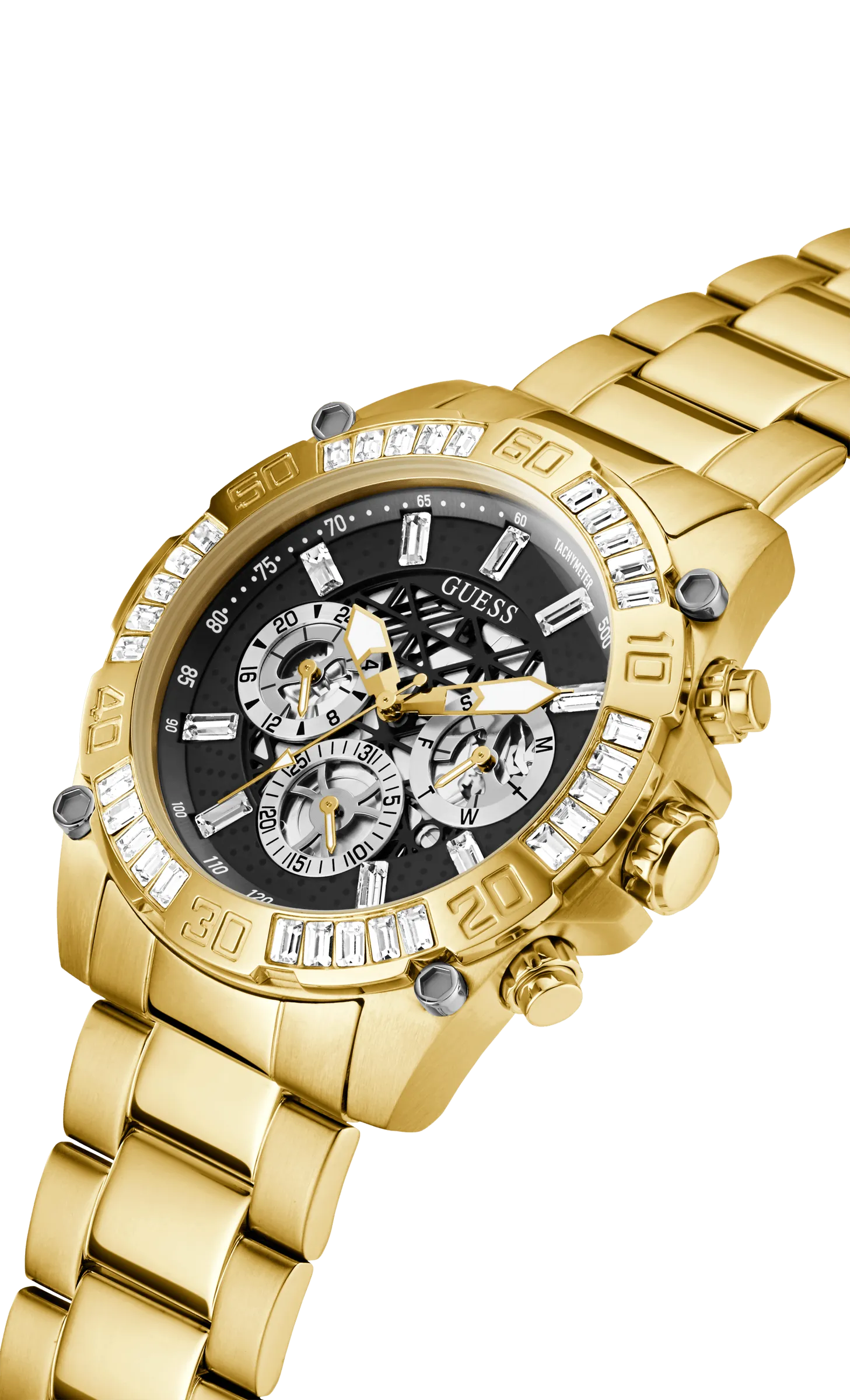 Guess Trophy Black and Gold Men's Analogue Watch GW0390G2