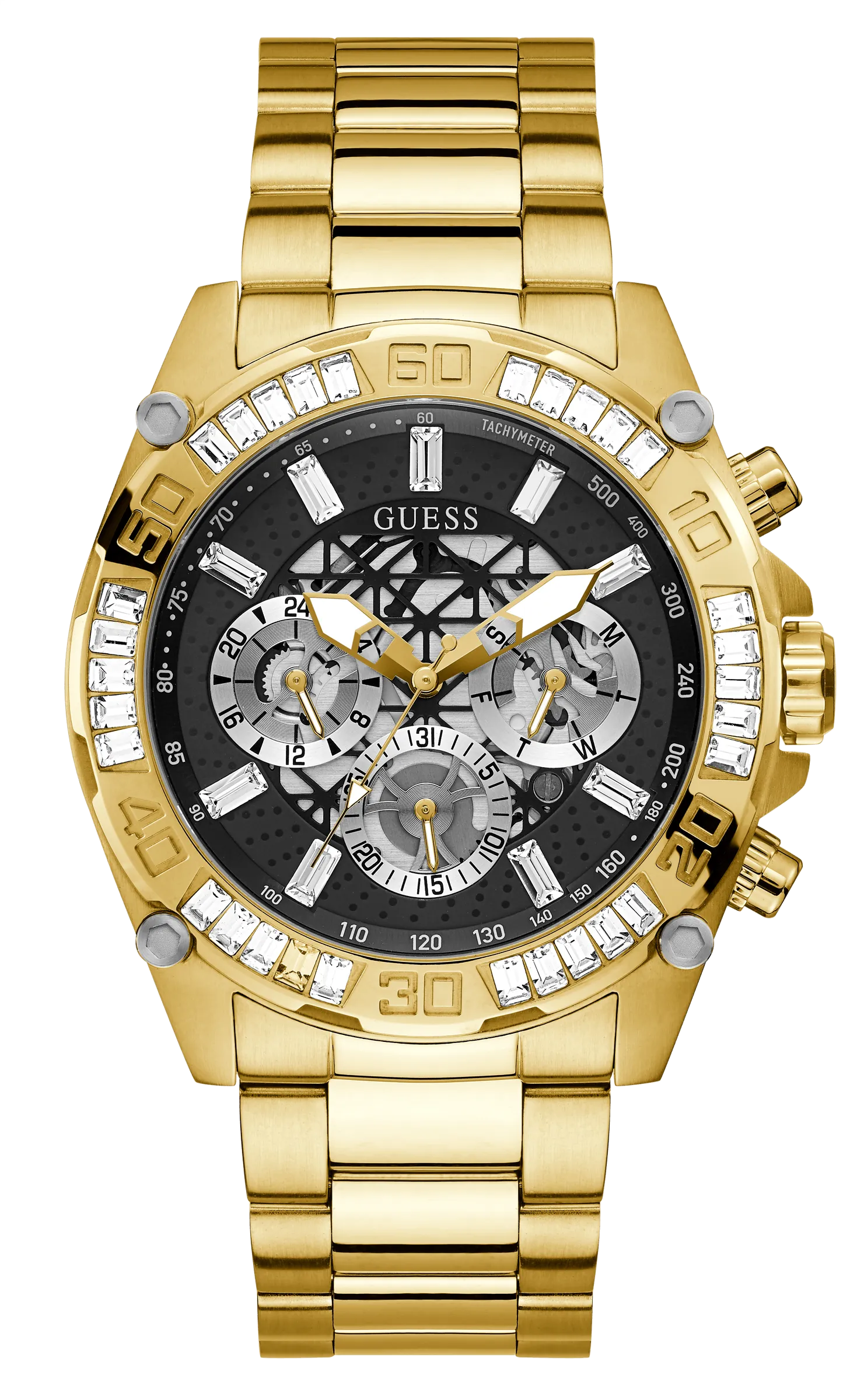 Guess Trophy Black and Gold Men's Analogue Watch GW0390G2