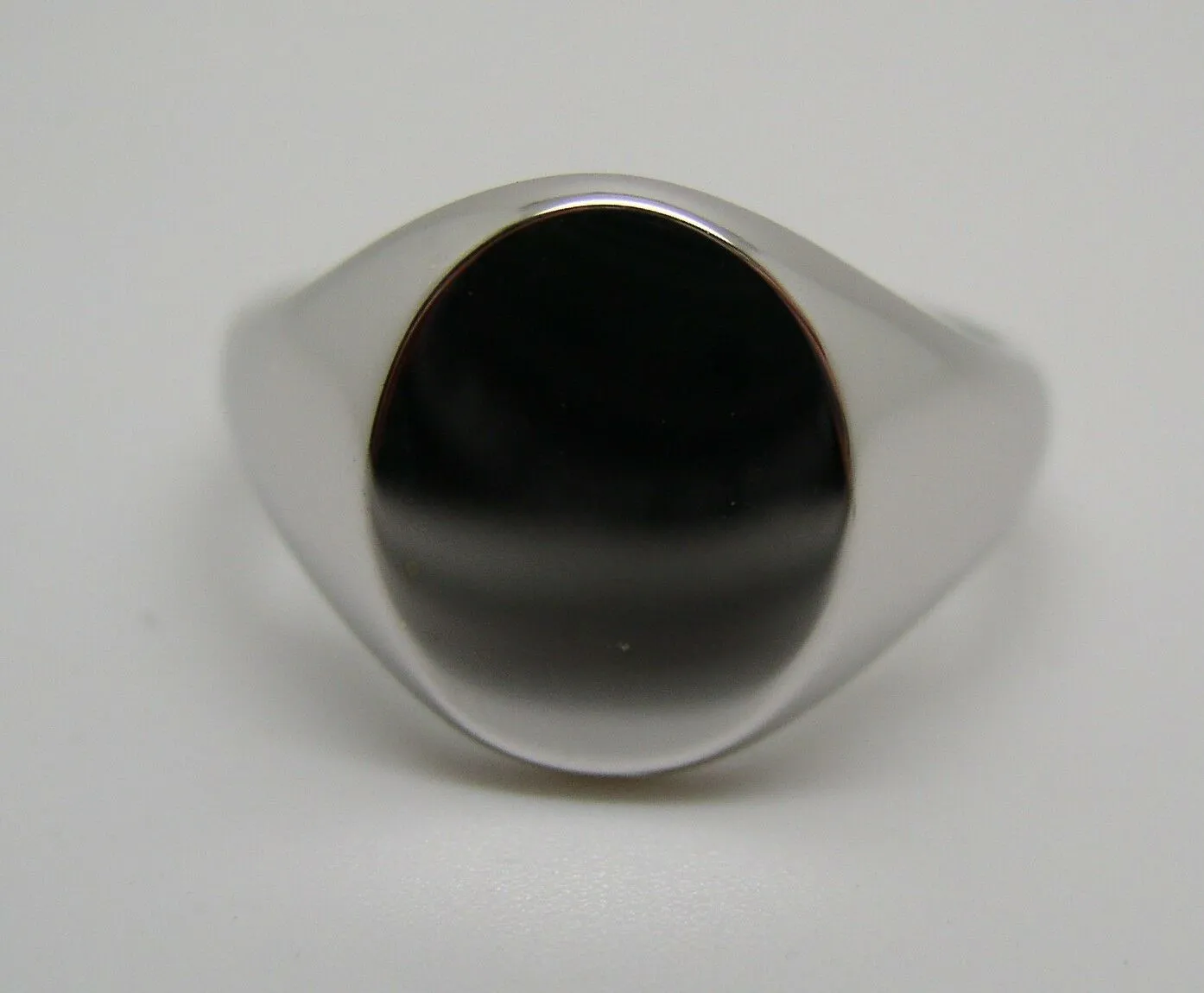 Kaedesigns, New Genuine Sterling Silver Full Solid Oval 12mm x 13mm Heavy Signet Ring in your size