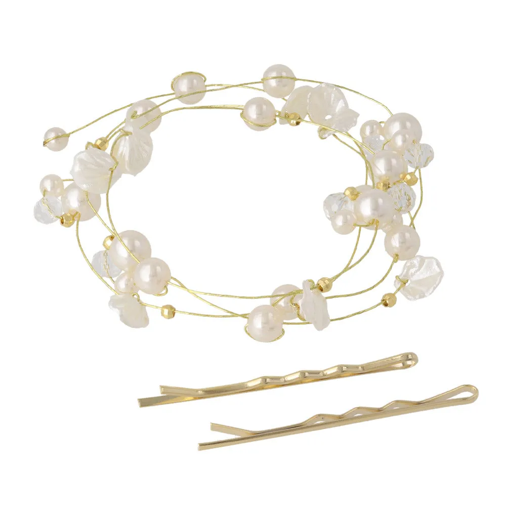 Pearly Petal Hair Vine
