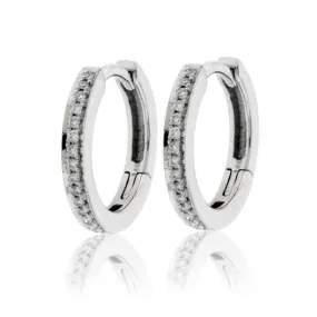 Petite Diamond Huggie Hoop Earrings