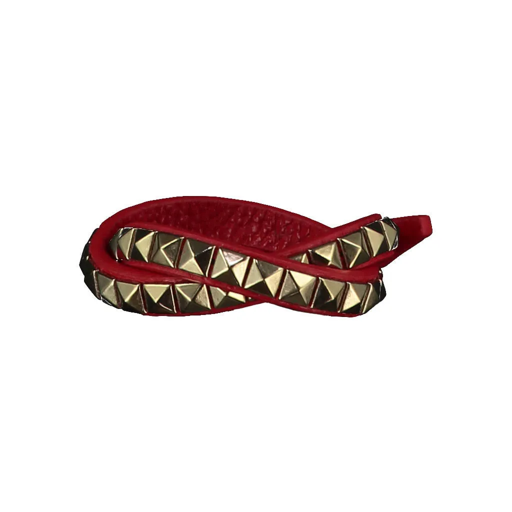 Vicki Red Leather Bracelet